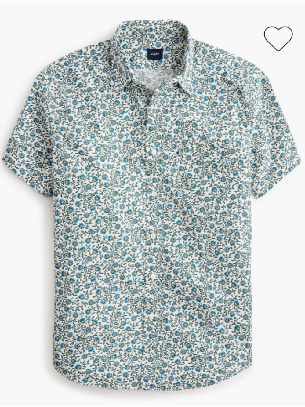 Short-sleeve printed flex casual shirt